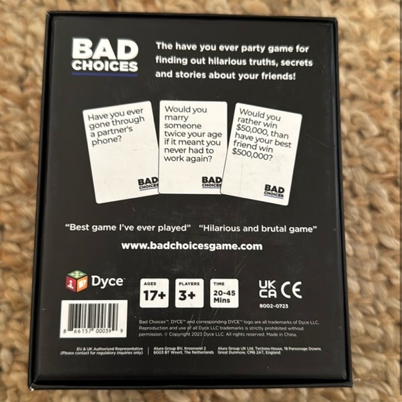 CARD GAMES NEVER HAVE I EVER DRINKING CUP GAME BAD CHOICES CARD GAME NEW - Picture 3 of 5